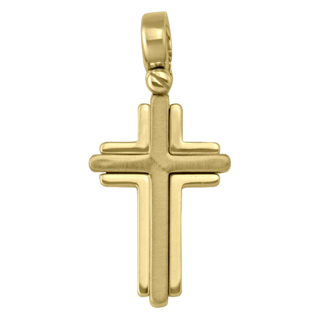 14K Gold Layered Cross Pendant