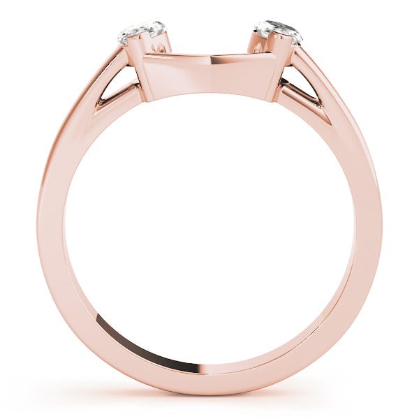 14K Gold Marquise Diamond Wrap Around Jacket Style Matching Band - Diamond Ring - Design Jewellers Edmonton