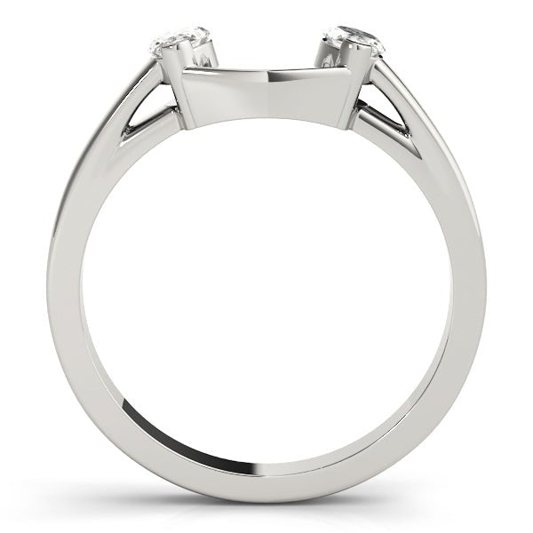 14K Gold Marquise Diamond Wrap Around Jacket Style Matching Band - Diamond Ring - Design Jewellers Edmonton