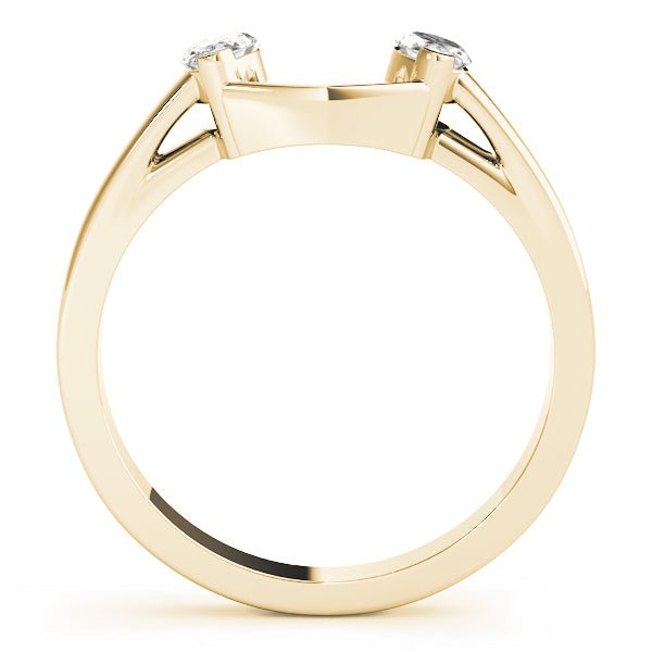 14K Gold Marquise Diamond Wrap Around Jacket Style Matching Band - Diamond Ring - Design Jewellers Edmonton