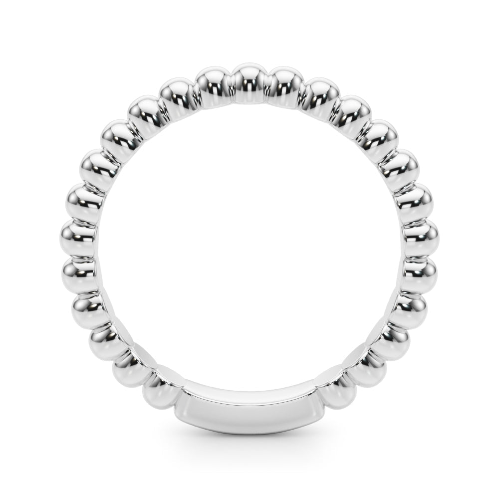 14K Gold Ring with Bead Detail - Gold Bands with Designs - Design Jewellers Edmonton