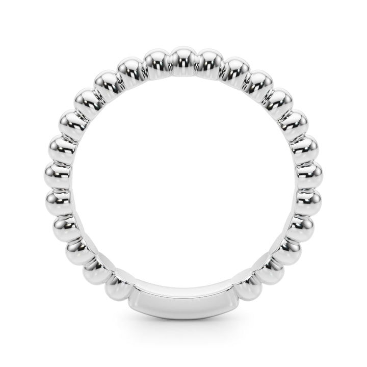 14K Gold Ring with Bead Detail - Gold Bands with Designs - Design Jewellers Edmonton