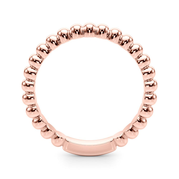 14K Gold Ring with Bead Detail - Gold Bands with Designs - Design Jewellers Edmonton