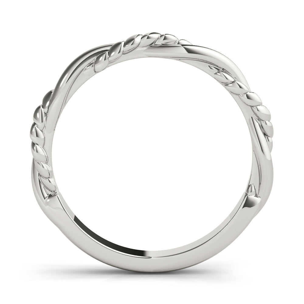 14K Gold Solid Twisted Design Band - Gold Bands with Designs - Design Jewellers Edmonton