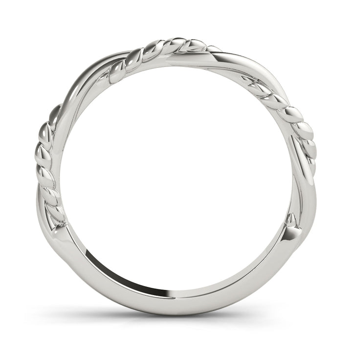 14K Gold Solid Twisted Design Band - Gold Bands with Designs - Design Jewellers Edmonton
