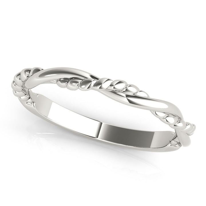 14K Gold Solid Twisted Design Band - Gold Bands with Designs - Design Jewellers Edmonton