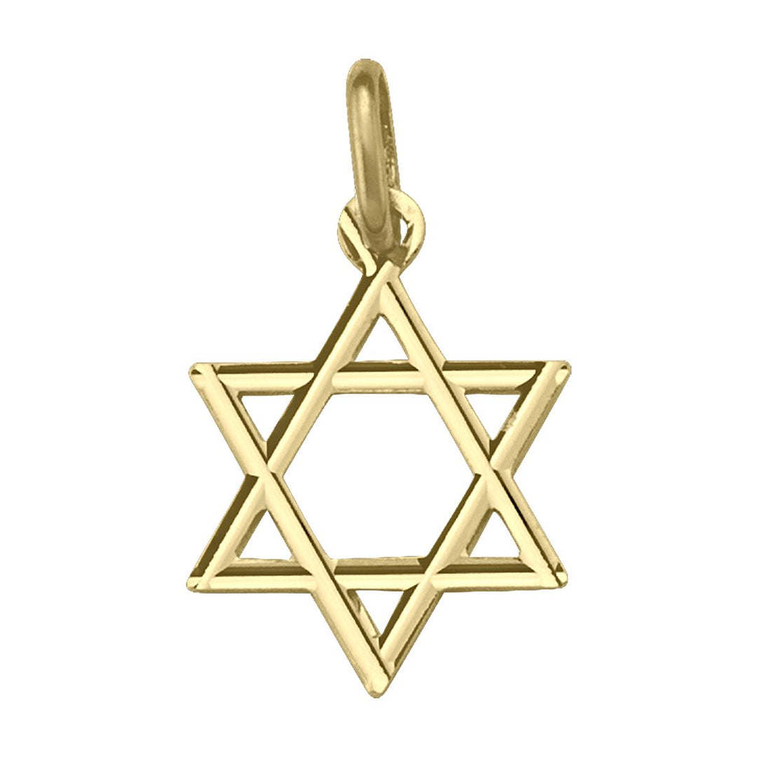 14K Gold Star of David Pendant
