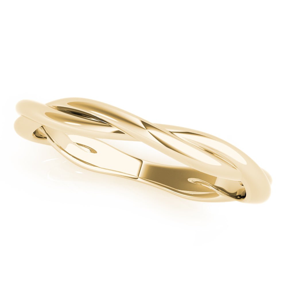 14K Gold Twisted Design Band - Gold Bands with Designs - Design Jewellers Edmonton