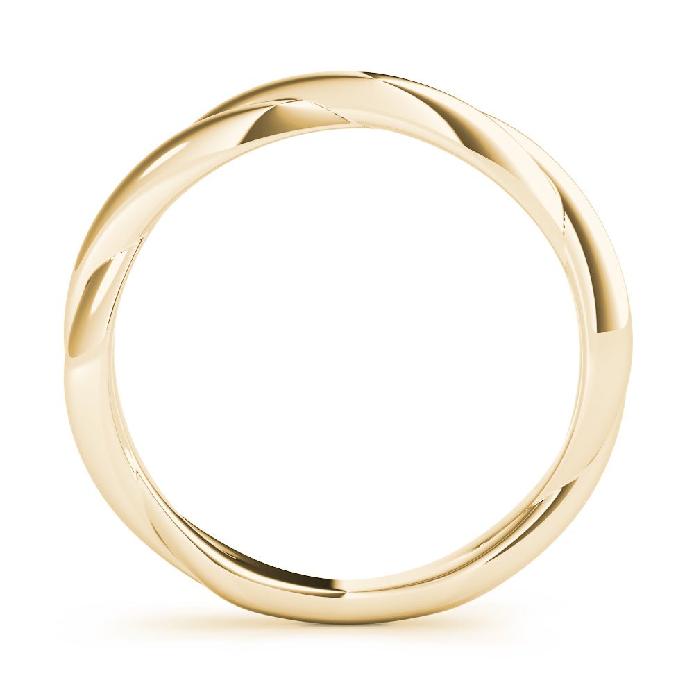 14K Gold Twisted Design Band - Gold Bands with Designs - Design Jewellers Edmonton