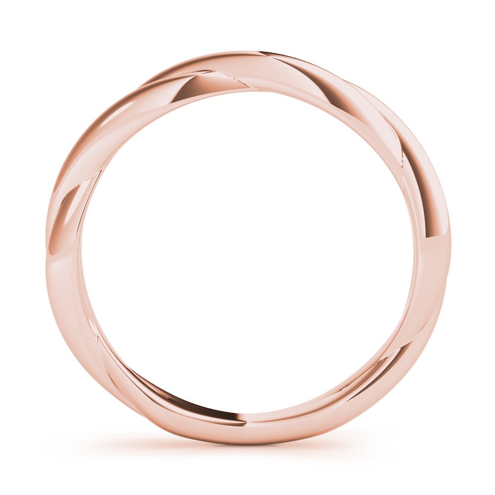 14K Gold Twisted Design Band - Gold Bands with Designs - Design Jewellers Edmonton