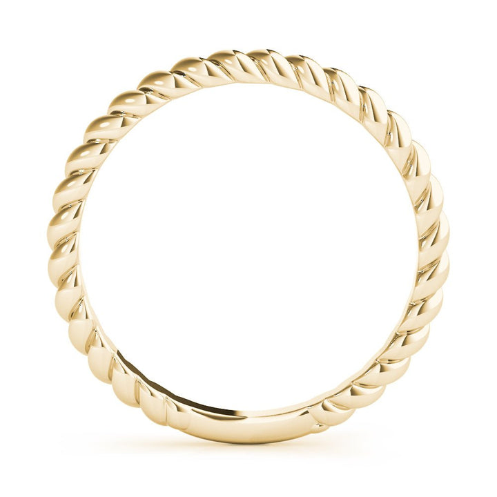 14K Gold Weaved Rope Design Band - Gold Bands with Designs - Design Jewellers Edmonton