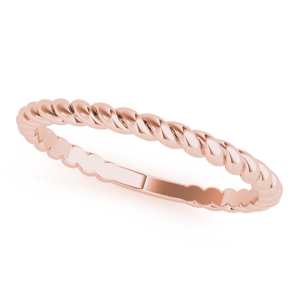 14K Gold Weaved Rope Design Band - Gold Bands with Designs - Design Jewellers Edmonton