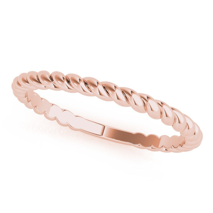 14K Gold Weaved Rope Design Band - Gold Bands with Designs - Design Jewellers Edmonton