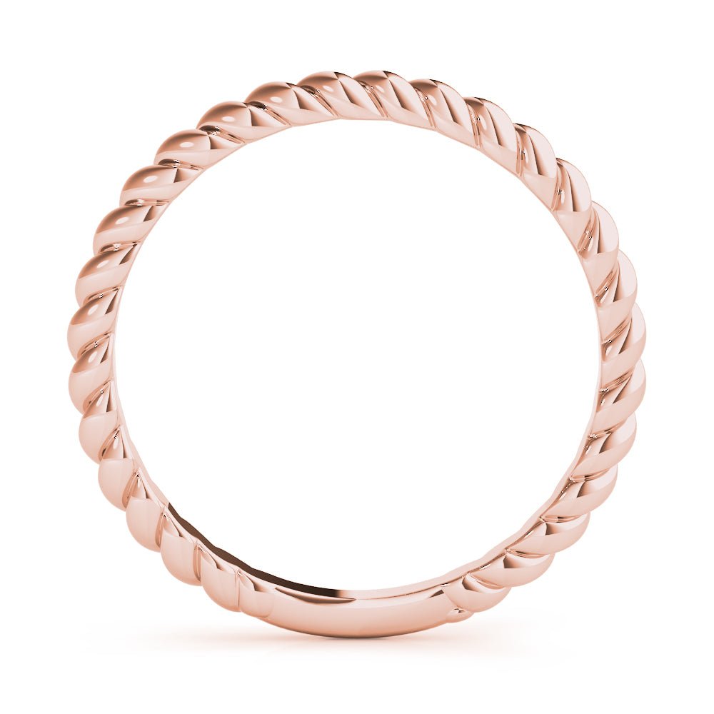 14K Gold Weaved Rope Design Band - Gold Bands with Designs - Design Jewellers Edmonton