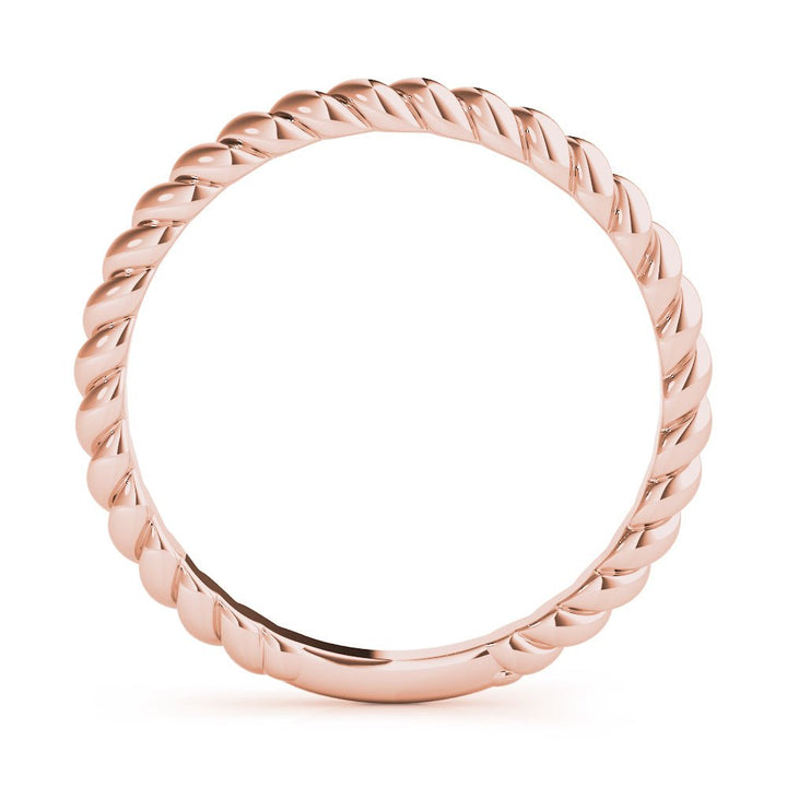 14K Gold Weaved Rope Design Band - Gold Bands with Designs - Design Jewellers Edmonton