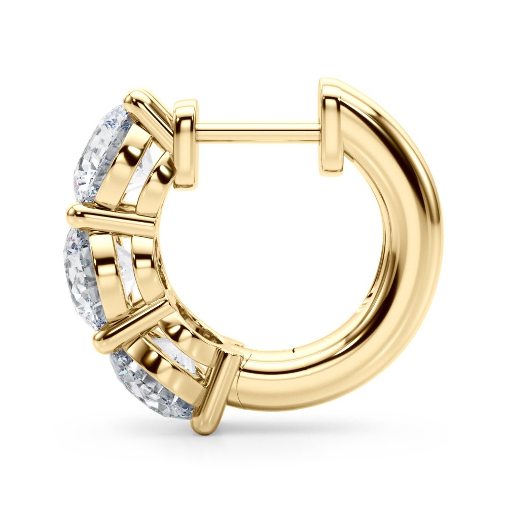 14K Round Cut Diamond Hoop Earrings - Hoop Earrings - Design Jewellers Edmonton