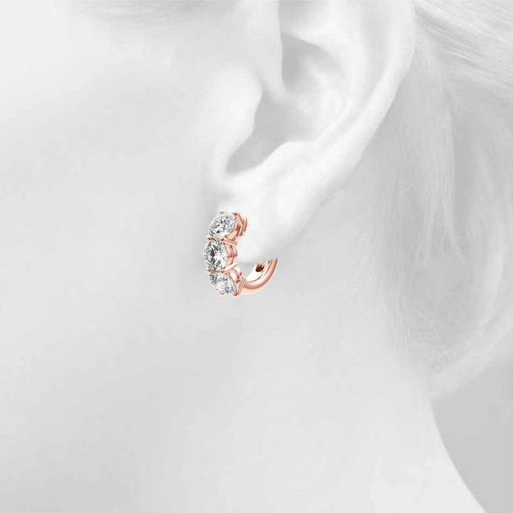 14K Round Cut Diamond Hoop Earrings - Hoop Earrings - Design Jewellers Edmonton