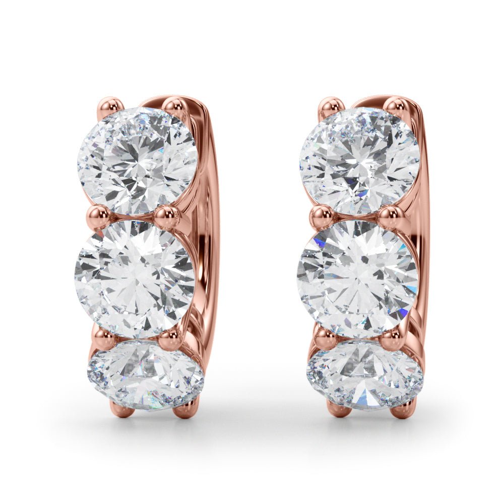14K Round Cut Diamond Hoop Earrings - Hoop Earrings - Design Jewellers Edmonton