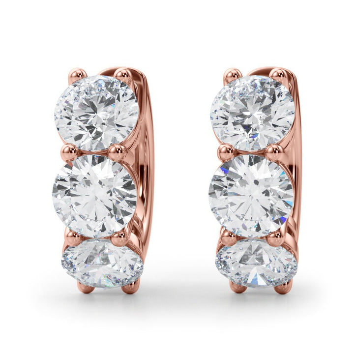 14K Round Cut Diamond Hoop Earrings - Hoop Earrings - Design Jewellers Edmonton