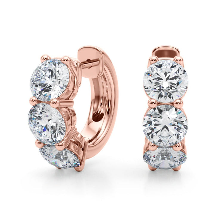 14K Round Cut Diamond Hoop Earrings - Hoop Earrings - Design Jewellers Edmonton
