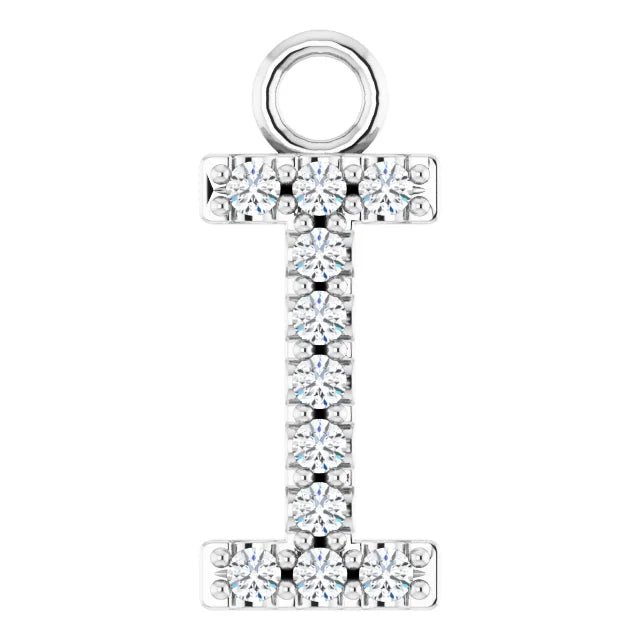 14K Solid Gold & Diamond Initial Pendant (A–Z) - Initial Necklace or Pendant - Design Jewellers Edmonton
