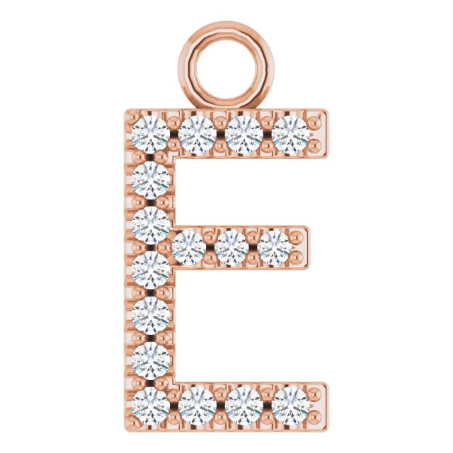 14K Solid Gold & Diamond Initial Pendant (A–Z) - Initial Necklace or Pendant - Design Jewellers Edmonton