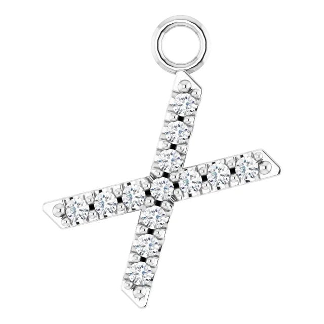 14K Solid Gold & Diamond Initial Pendant (A–Z) - Initial Necklace or Pendant - Design Jewellers Edmonton