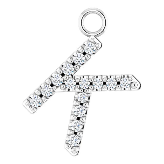 14K Solid Gold & Diamond Initial Pendant (A–Z) - Initial Necklace or Pendant - Design Jewellers Edmonton