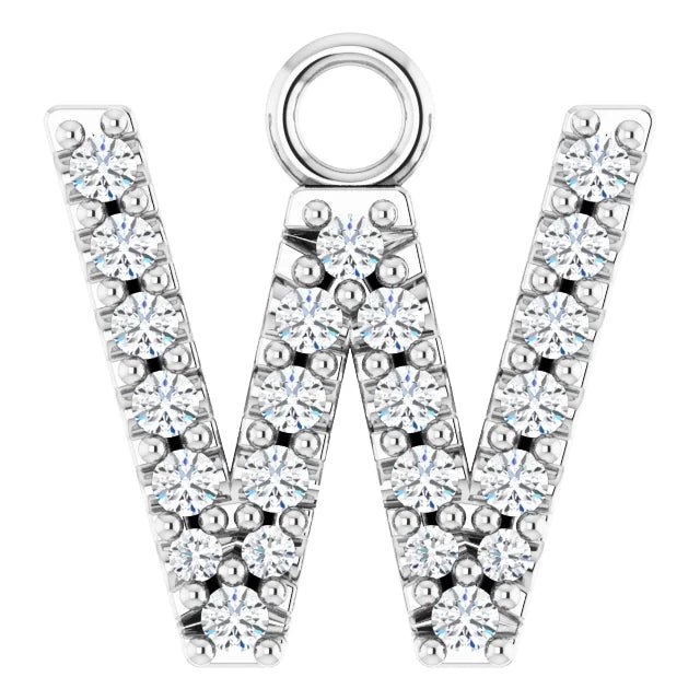 14K Solid Gold & Diamond Initial Pendant (A–Z) - Initial Necklace or Pendant - Design Jewellers Edmonton