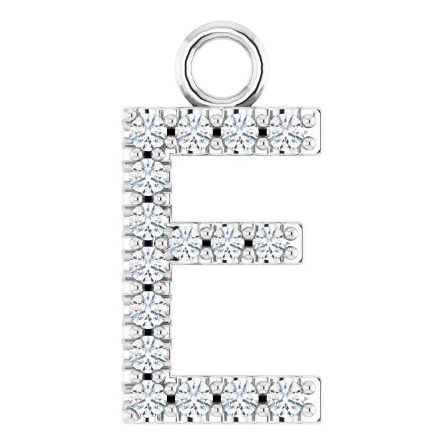 14K Solid Gold & Diamond Initial Pendant (A–Z) - Initial Necklace or Pendant - Design Jewellers Edmonton