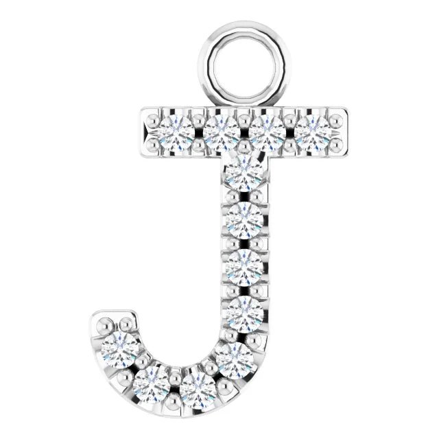 14K Solid Gold & Diamond Initial Pendant (A–Z) - Initial Necklace or Pendant - Design Jewellers Edmonton