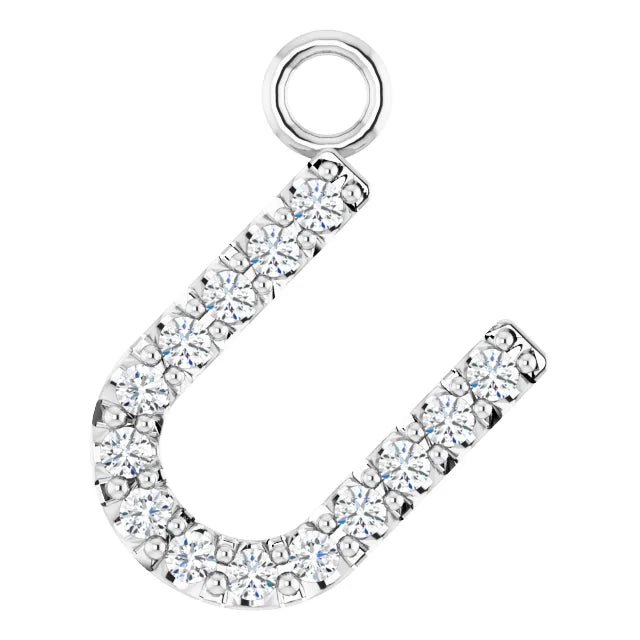 14K Solid Gold & Diamond Initial Pendant (A–Z) - Initial Necklace or Pendant - Design Jewellers Edmonton