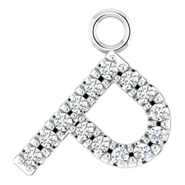 14K Solid Gold & Diamond Initial Pendant (A–Z) - Initial Necklace or Pendant - Design Jewellers Edmonton