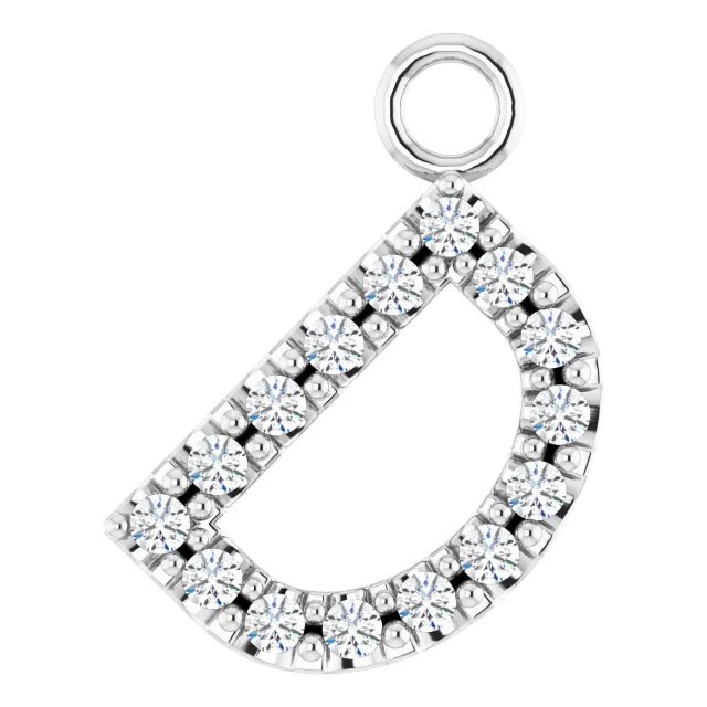 14K Solid Gold & Diamond Initial Pendant (A–Z) - Initial Necklace or Pendant - Design Jewellers Edmonton