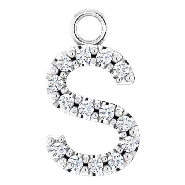 14K Solid Gold & Diamond Initial Pendant (A–Z) - Initial Necklace or Pendant - Design Jewellers Edmonton