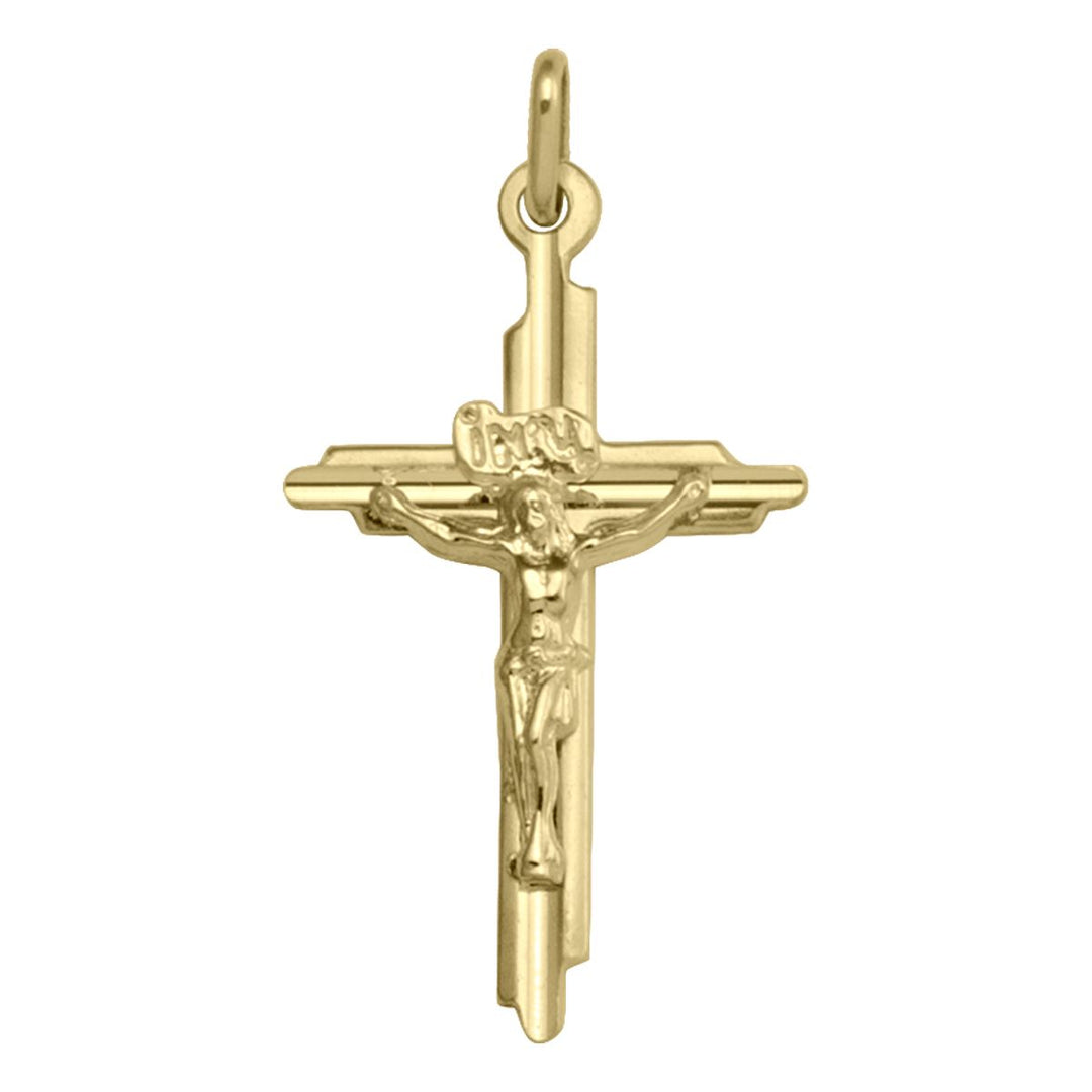 14K Yellow Gold Classic Crucifix Pendant