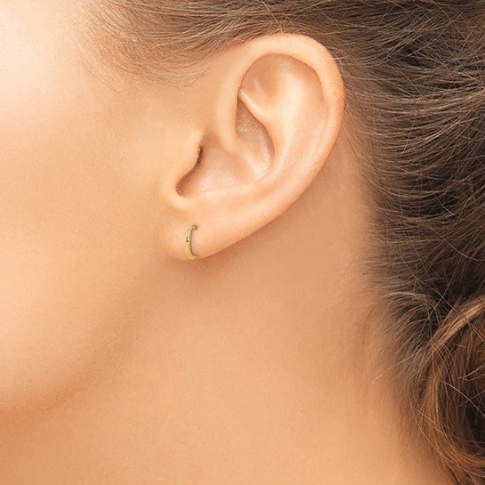 14K Yellow Gold Classic Huggie Hoop Earrings - Hoop Earrings - Design Jewellers Edmonton