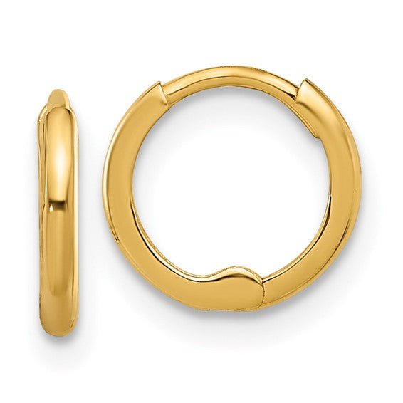 14K Yellow Gold Classic Huggie Hoop Earrings - Hoop Earrings - Design Jewellers Edmonton