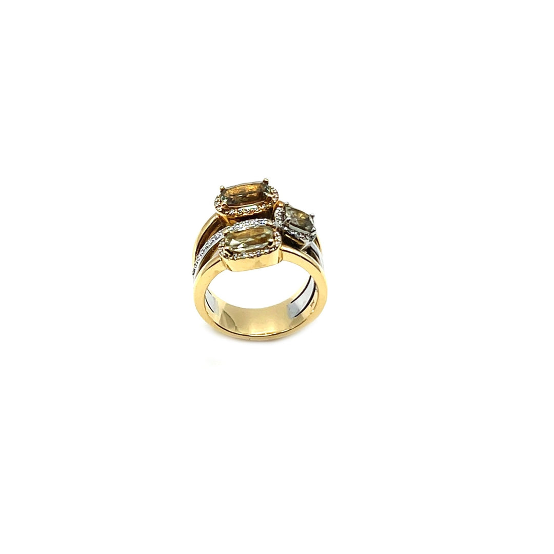 14kt. Unique Hand Crafted Light Green Zultanite and Diamond Ring - Engagement rings - Design Jewellers Edmonton