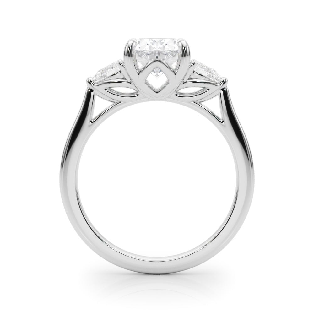 1.50CT 14K 3 Stone Oval and Pear Shape Diamond Ring - Engagement rings - Design Jewellers Edmonton