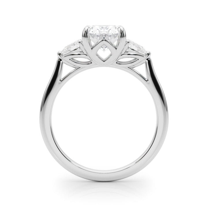 1.50CT 14K 3 Stone Oval and Pear Shape Diamond Ring - Engagement rings - Design Jewellers Edmonton