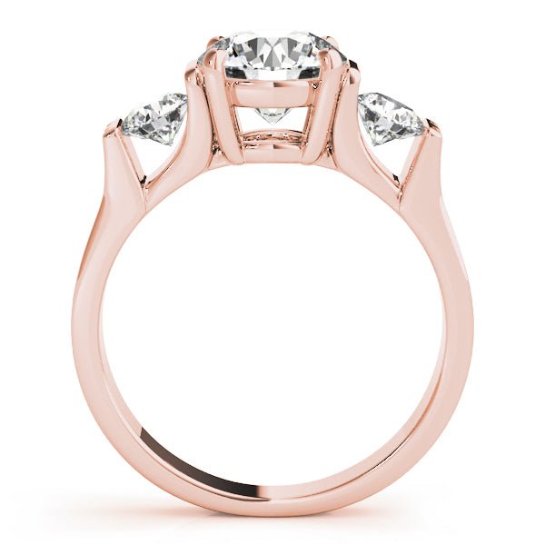1.50CTW 14K Gold 3 Stone Bar Set Past, Present, Future Round Brilliant Cut Diamond Ring - Past, Present, Future - Design Jewellers Edmonton