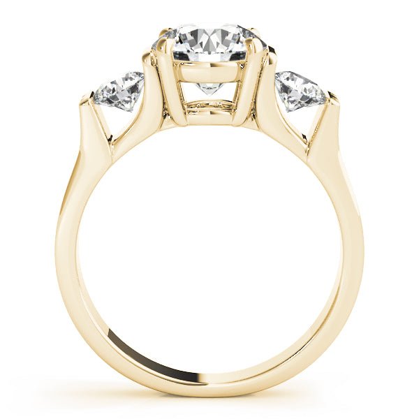 1.50CTW 14K Gold 3 Stone Bar Set Past, Present, Future Round Brilliant Cut Diamond Ring - Past, Present, Future - Design Jewellers Edmonton