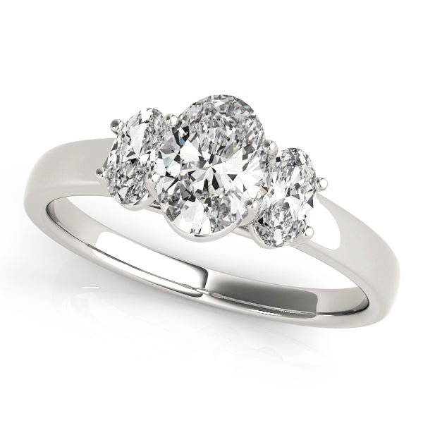 1.50CTW 14K Gold Ladies 3 Stone Design Past, Present, Oval Cut Diamond Ring - Past, Present, Future - Design Jewellers Edmonton