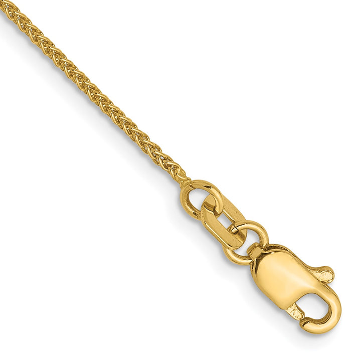 Gold 1mm Spiga (Wheat) Anklet, 9"