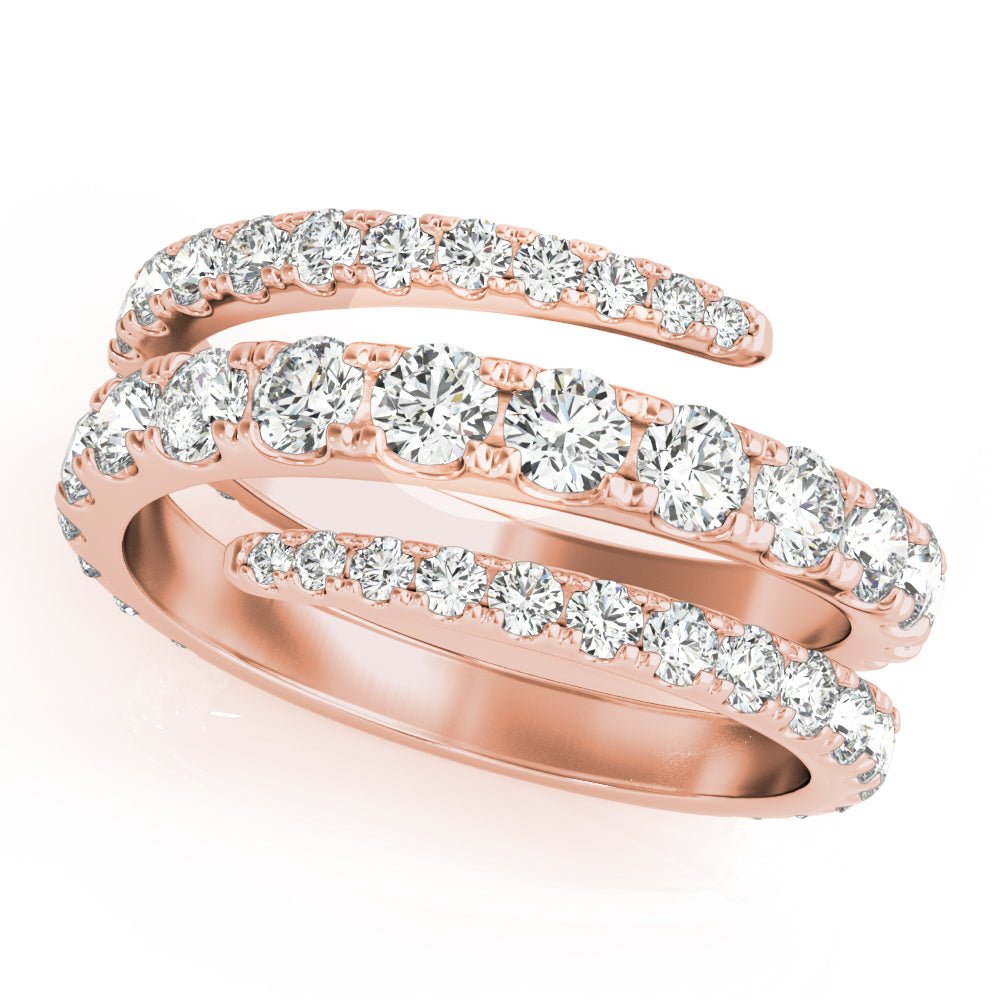 1.55CT Multirow Split Shank Swirl Ring - Fashion Ring - Design Jewellers Edmonton