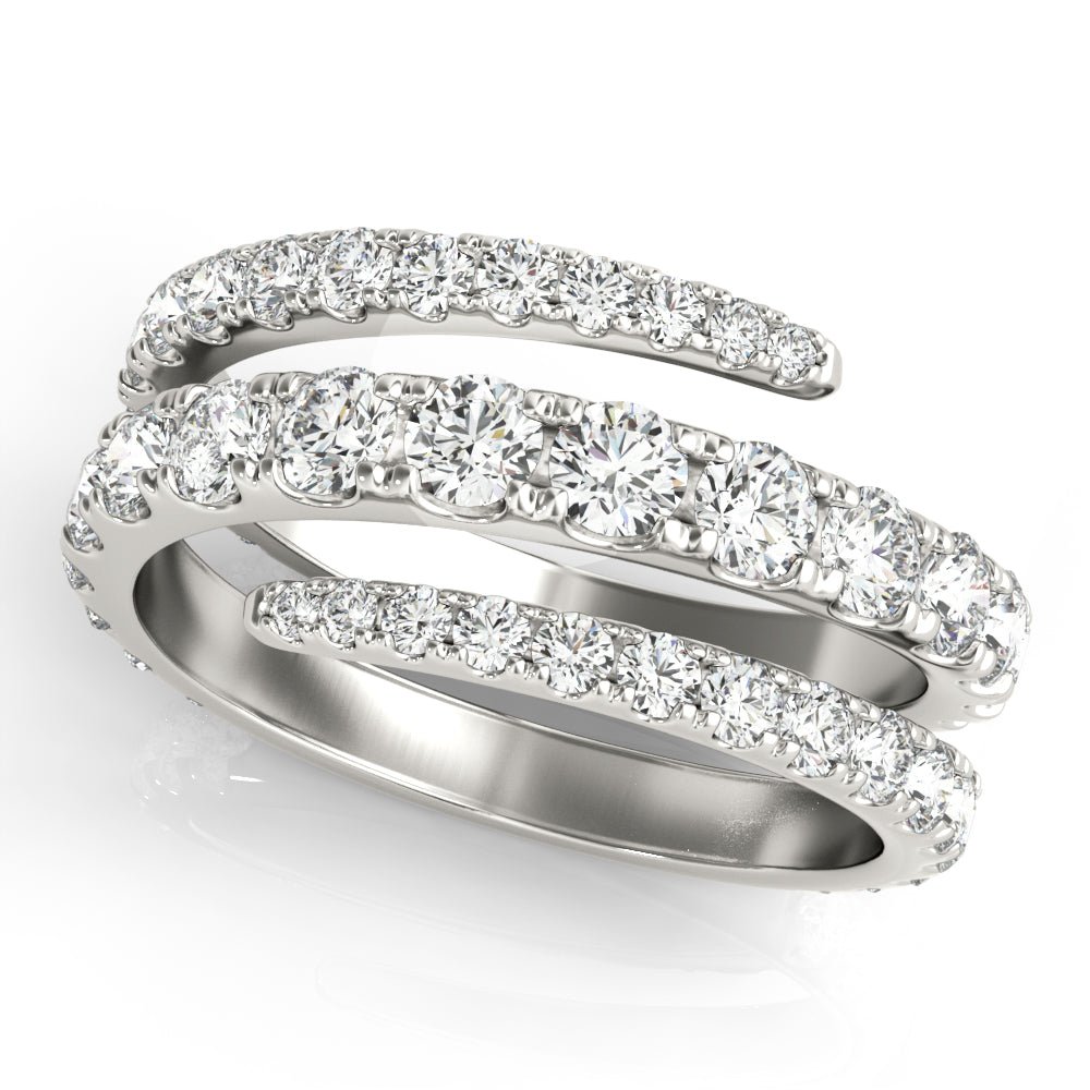 1.55CT Multirow Split Shank Swirl Ring