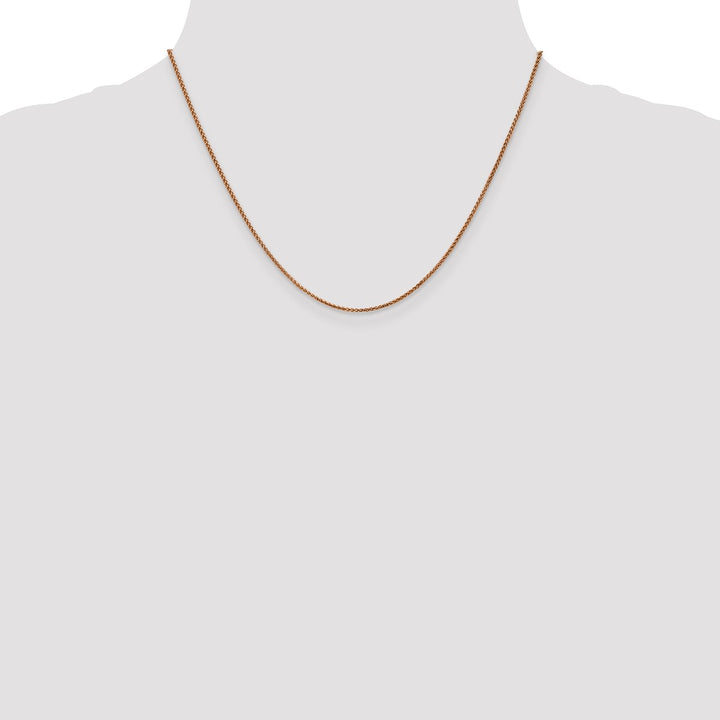 Gold 1.2mm Spiga (Wheat) Chain, 18"