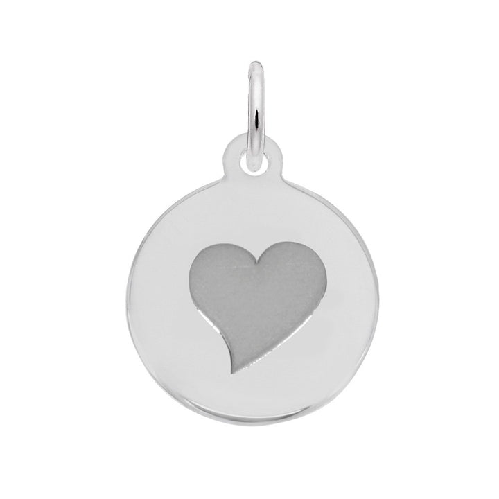 Personalized Initial Disc Heart Charm