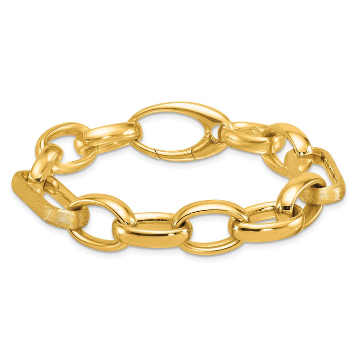 Gold 12.2mm Fancy Bracelet, 7.75"